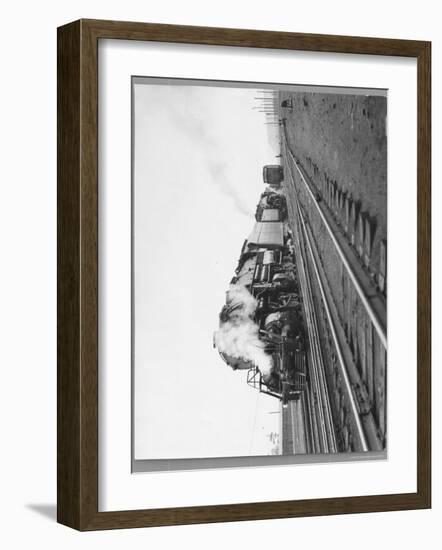 Last Steam Locomotive of Norfolk Western Railroad at Shaffers Crossing-Walker Evans-Framed Photographic Print