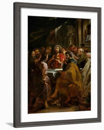 Last Supper, 1630-1632, Commissioned by Catherine Lescuyer-Peter Paul Rubens-Framed Giclee Print