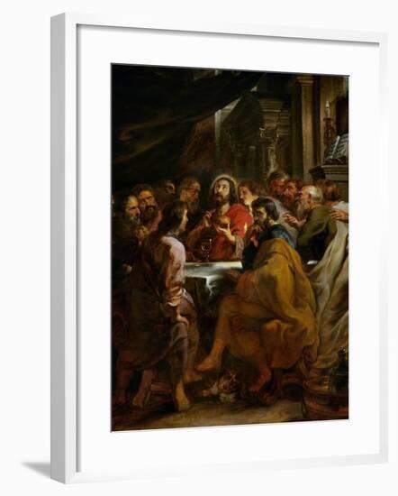 Last Supper, 1630-1632, Commissioned by Catherine Lescuyer-Peter Paul Rubens-Framed Giclee Print