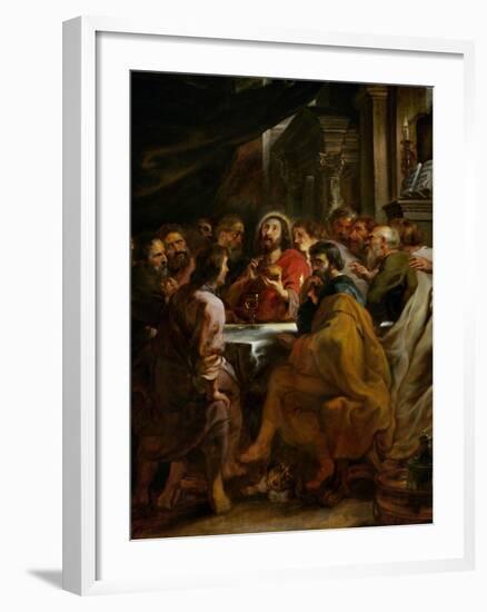 Last Supper, 1630-1632, Commissioned by Catherine Lescuyer-Peter Paul Rubens-Framed Giclee Print