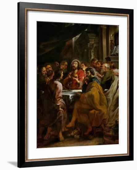 Last Supper, 1630-1632, Commissioned by Catherine Lescuyer-Peter Paul Rubens-Framed Giclee Print