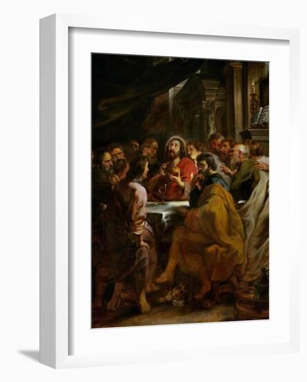 Last Supper, 1630-1632, Commissioned by Catherine Lescuyer-Peter Paul Rubens-Framed Giclee Print