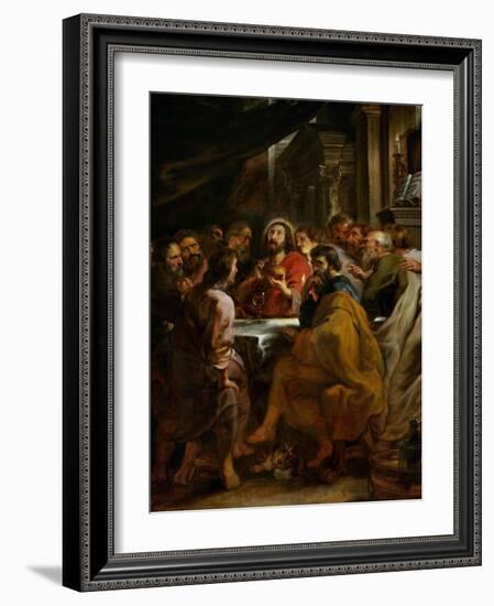 Last Supper, 1630-1632, Commissioned by Catherine Lescuyer-Peter Paul Rubens-Framed Giclee Print