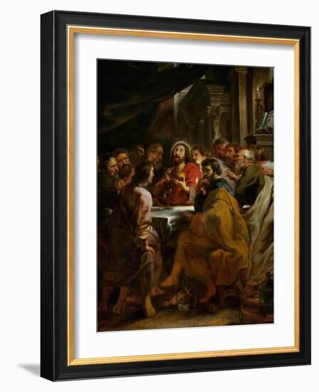 Last Supper, 1630-1632, Commissioned by Catherine Lescuyer-Peter Paul Rubens-Framed Giclee Print