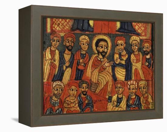 Last Supper, Detail from Triptych. Ethiopia, 18th-19th Century-null-Framed Premier Image Canvas