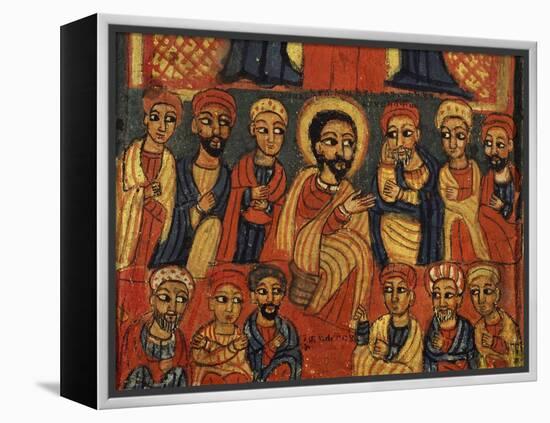 Last Supper, Detail from Triptych. Ethiopia, 18th-19th Century-null-Framed Premier Image Canvas