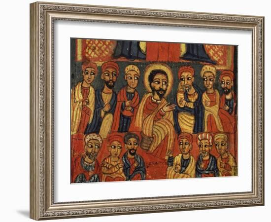 Last Supper, Detail from Triptych. Ethiopia, 18th-19th Century-null-Framed Giclee Print