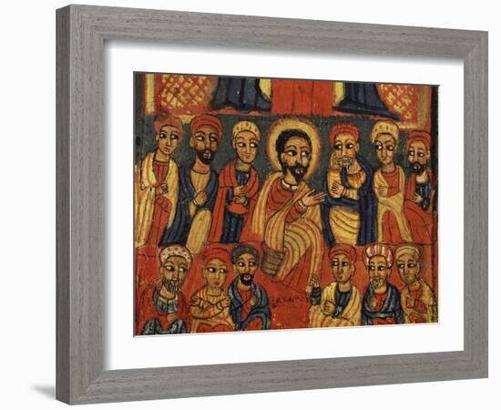 Last Supper, Detail from Triptych. Ethiopia, 18th-19th Century-null-Framed Giclee Print