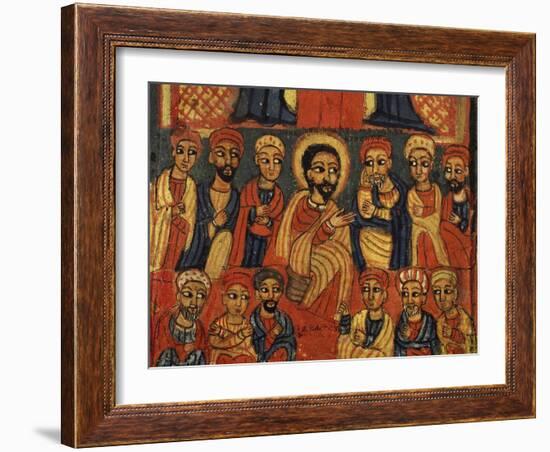 Last Supper, Detail from Triptych. Ethiopia, 18th-19th Century-null-Framed Giclee Print