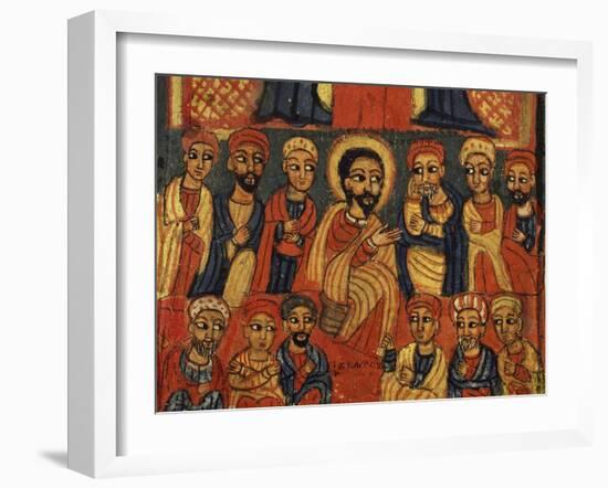 Last Supper, Detail from Triptych. Ethiopia, 18th-19th Century-null-Framed Giclee Print