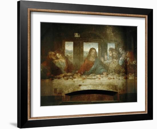 Last Supper, Detail of Christ with Apostles, 1498-Leonardo da Vinci-Framed Giclee Print