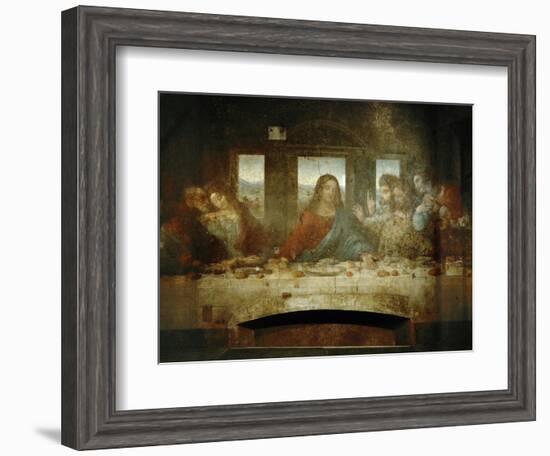 Last Supper, Detail of Christ with Apostles, 1498-Leonardo da Vinci-Framed Giclee Print