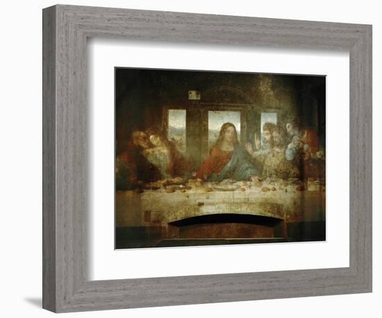 Last Supper, Detail of Christ with Apostles, 1498-Leonardo da Vinci-Framed Giclee Print