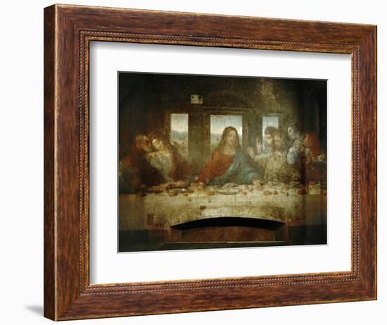 Last Supper, Detail of Christ with Apostles, 1498-Leonardo da Vinci-Framed Giclee Print