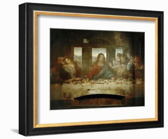 Last Supper, Detail of Christ with Apostles, 1498-Leonardo da Vinci-Framed Giclee Print
