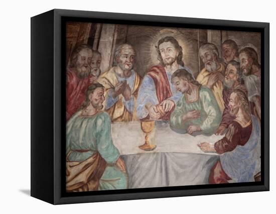 Last Supper, Our Lady of Assumption Church, Cordon, Haute-Savoie, France, Europe-Godong-Framed Premier Image Canvas