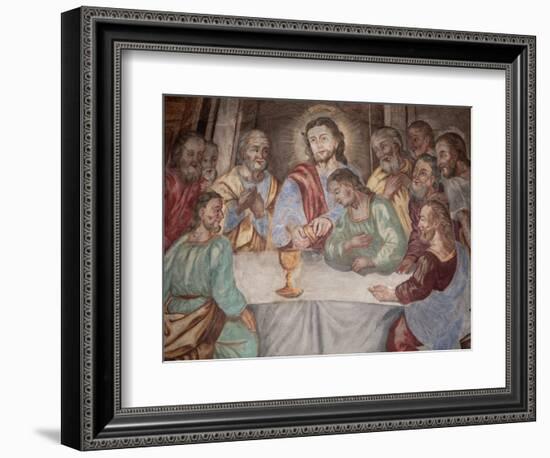 Last Supper, Our Lady of Assumption Church, Cordon, Haute-Savoie, France, Europe-Godong-Framed Photographic Print