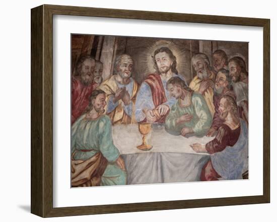 Last Supper, Our Lady of Assumption Church, Cordon, Haute-Savoie, France, Europe-Godong-Framed Photographic Print