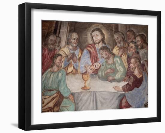 Last Supper, Our Lady of Assumption Church, Cordon, Haute-Savoie, France, Europe-Godong-Framed Photographic Print