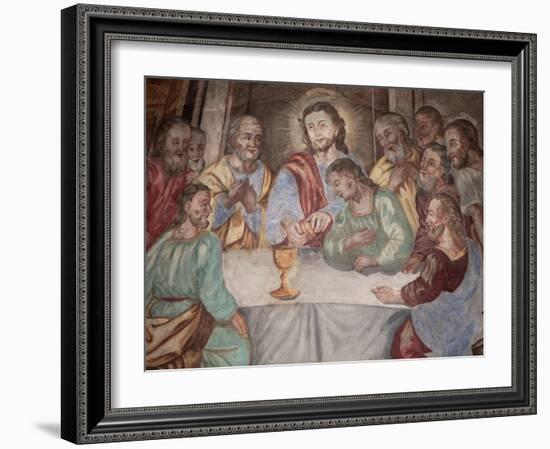 Last Supper, Our Lady of Assumption Church, Cordon, Haute-Savoie, France, Europe-Godong-Framed Photographic Print