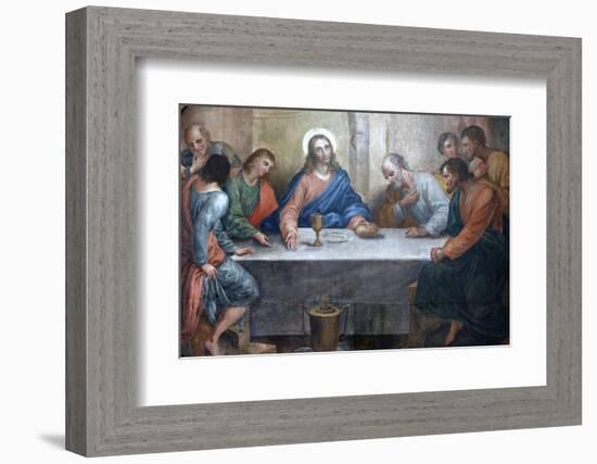 Last Supper Painting in Our Lady of Bonfim Church, Salvador, Bahia, Brazil, South America-Godong-Framed Photographic Print