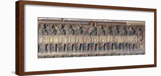 Last Supper, Scene of Jesus' Passion, by Campionesi Masters, Railing Decorated in Relief, Ambo-null-Framed Giclee Print