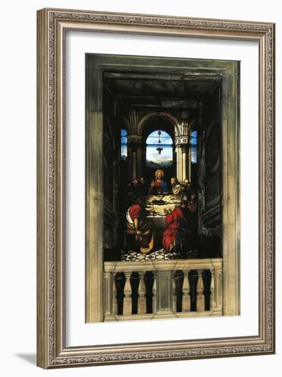 Last Supper, Stained Glass-Giuseppe Bertini-Framed Giclee Print