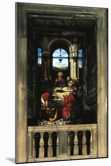 Last Supper, Stained Glass-Giuseppe Bertini-Mounted Giclee Print