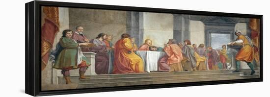 Last Supper with Portraits of Lionardo Conti and His Nephew-Fabrizio Boschi-Framed Premier Image Canvas