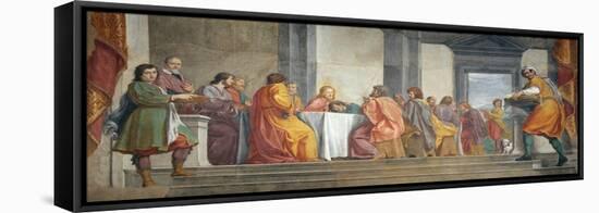 Last Supper with Portraits of Lionardo Conti and His Nephew-Fabrizio Boschi-Framed Premier Image Canvas