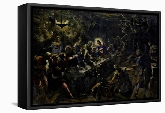 Last Supper-Tintoretto-Framed Stretched Canvas
