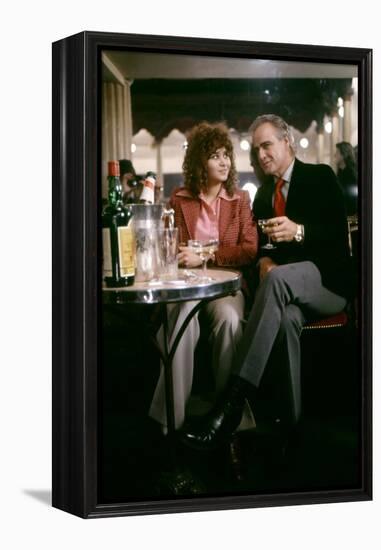 LAST TANGO IN PARIS, 1972 directed by BERNADO BERTOLUCCI Maria Schneider and Marlon Brando (photo)-null-Framed Stretched Canvas