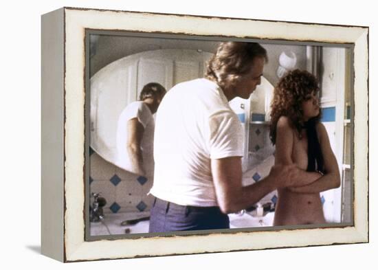 LAST TANGO IN PARIS, 1972 directed by BERNADO BERTOLUCCI Marlon Brando and Maria Schneider (photo)-null-Framed Stretched Canvas