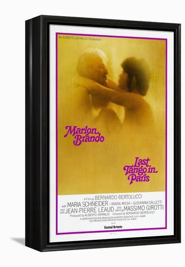 Last Tango in Paris, Marlon Brando, Maria Schneider, US poster, 1972-null-Framed Stretched Canvas