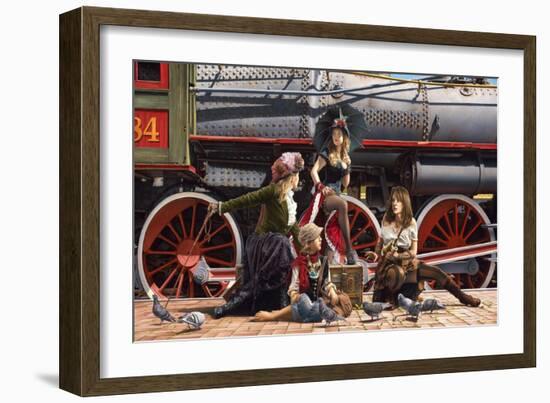 Last Train for the Coast-Paul Kelley-Framed Art Print