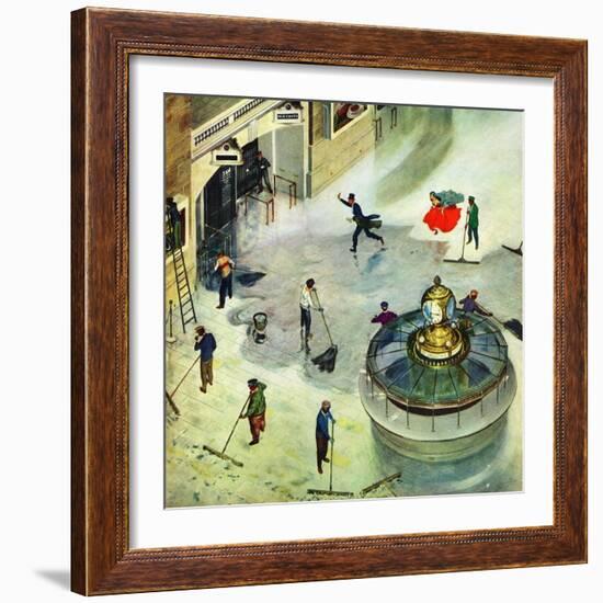 "Last Train Home", January 2, 1954-Thornton Utz-Framed Giclee Print