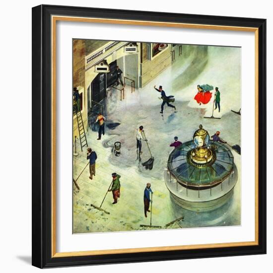 "Last Train Home", January 2, 1954-Thornton Utz-Framed Giclee Print