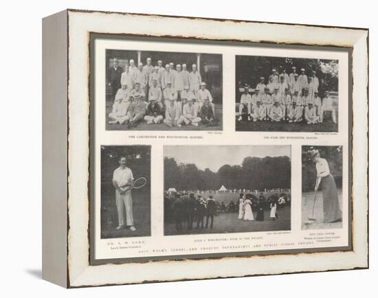 Last Week's Tennis and Croquet Tournaments and Public School Cricket-null-Framed Premier Image Canvas