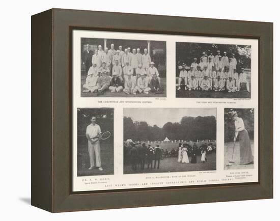 Last Week's Tennis and Croquet Tournaments and Public School Cricket-null-Framed Premier Image Canvas