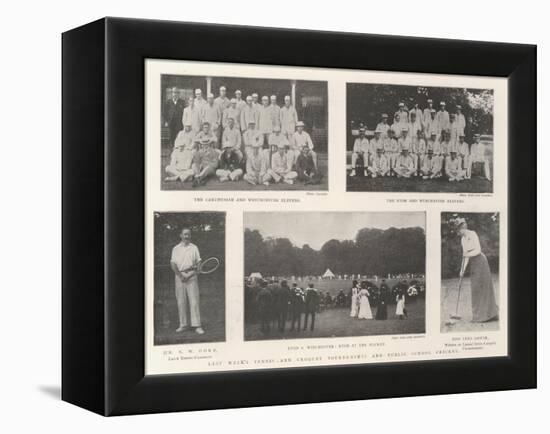 Last Week's Tennis and Croquet Tournaments and Public School Cricket-null-Framed Premier Image Canvas