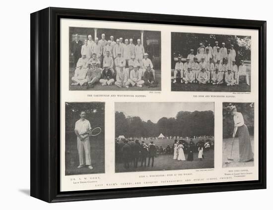 Last Week's Tennis and Croquet Tournaments and Public School Cricket-null-Framed Premier Image Canvas