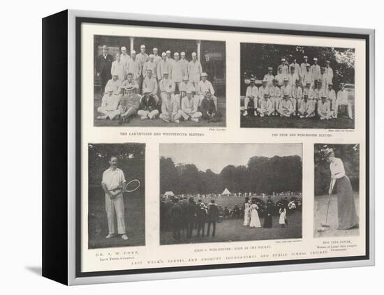 Last Week's Tennis and Croquet Tournaments and Public School Cricket-null-Framed Premier Image Canvas