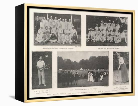 Last Week's Tennis and Croquet Tournaments and Public School Cricket-null-Framed Premier Image Canvas