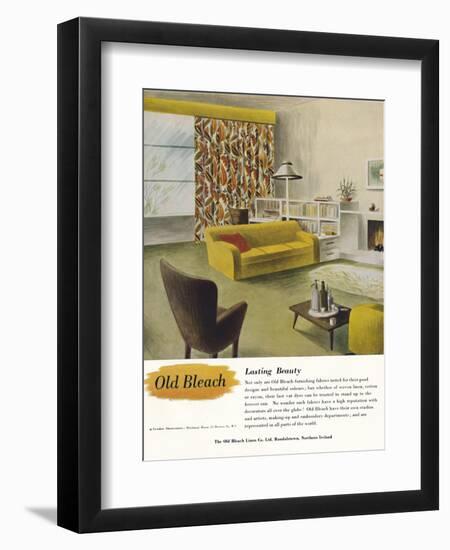 'Lasting Beauty - Old Bleach Linen Co. advertisement', c1945-Unknown-Framed Photographic Print