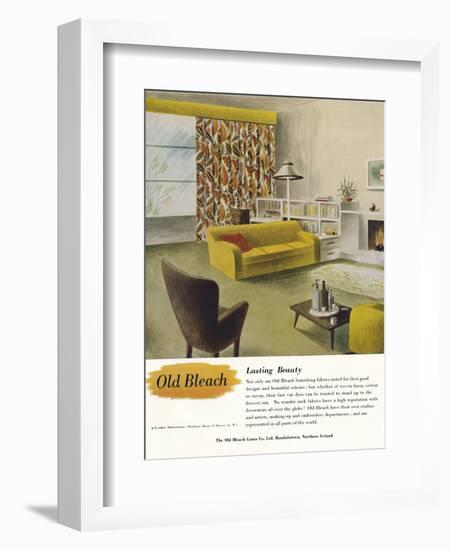 'Lasting Beauty - Old Bleach Linen Co. advertisement', c1945-Unknown-Framed Photographic Print