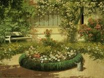 A Sunlit Flower Garden-Laszlo Neogrady-Framed Giclee Print