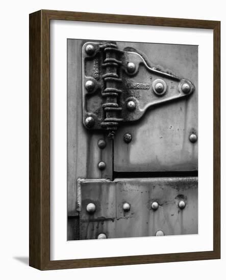 Latch door of a railcar-Panoramic Images-Framed Photographic Print