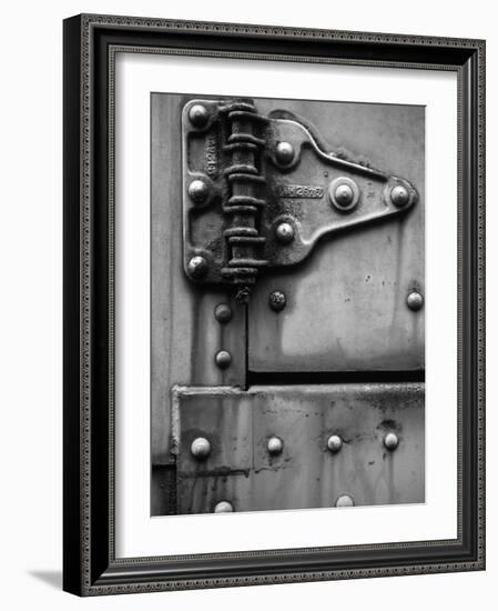 Latch door of a railcar-Panoramic Images-Framed Photographic Print