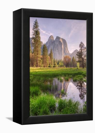 Late Afternoon at Cathedral Rocks, Yosemite Valley-Vincent James-Framed Premier Image Canvas