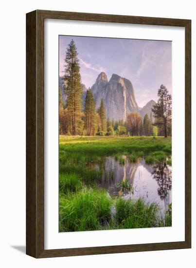 Late Afternoon at Cathedral Rocks, Yosemite Valley-Vincent James-Framed Photographic Print